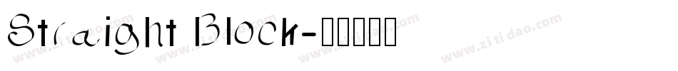 Straight Block字体转换